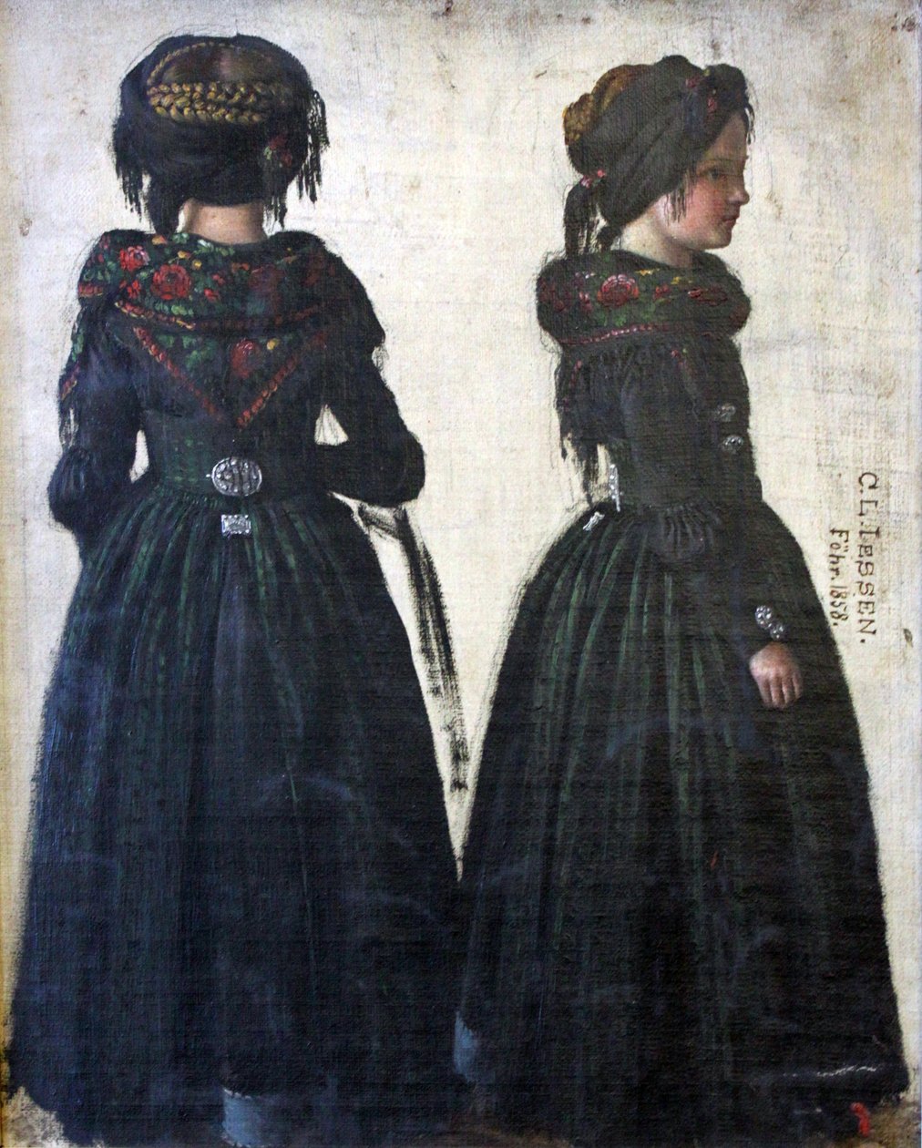 Fríz nő kettős ábrázolásban alkotó: Carl Ludwig Jessen