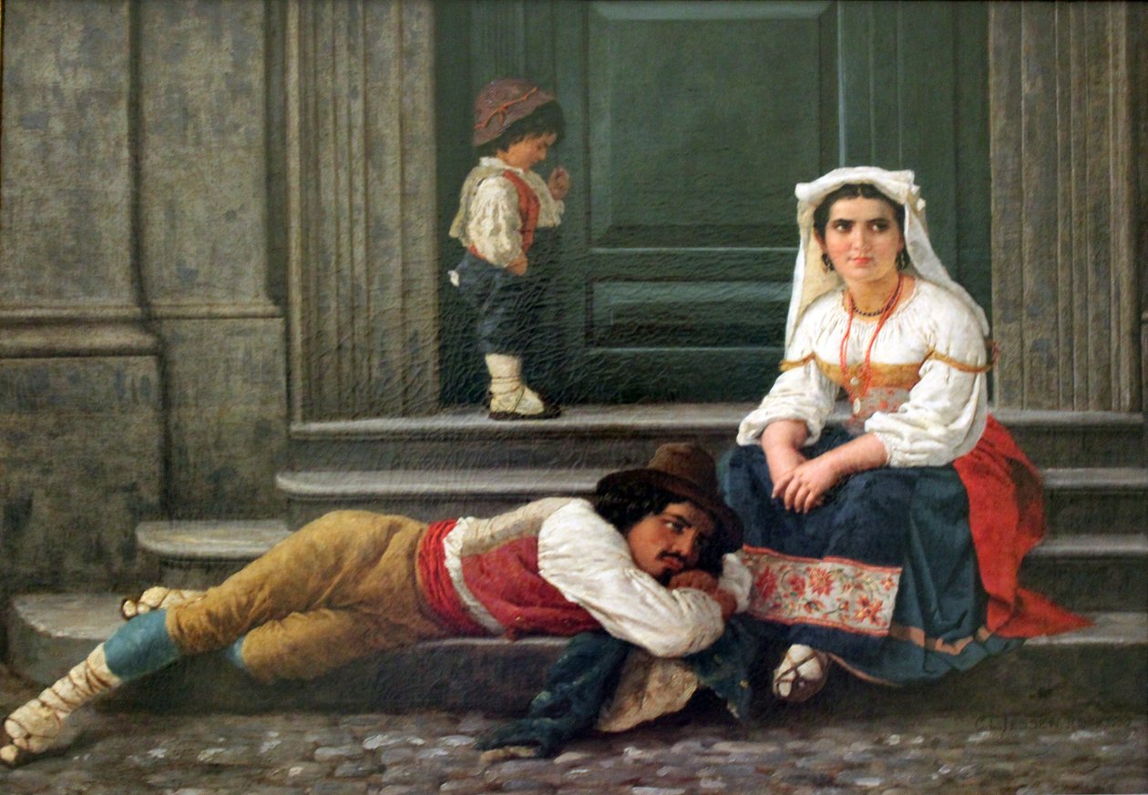 Olasz juhász család alkotó: Carl Ludwig Jessen