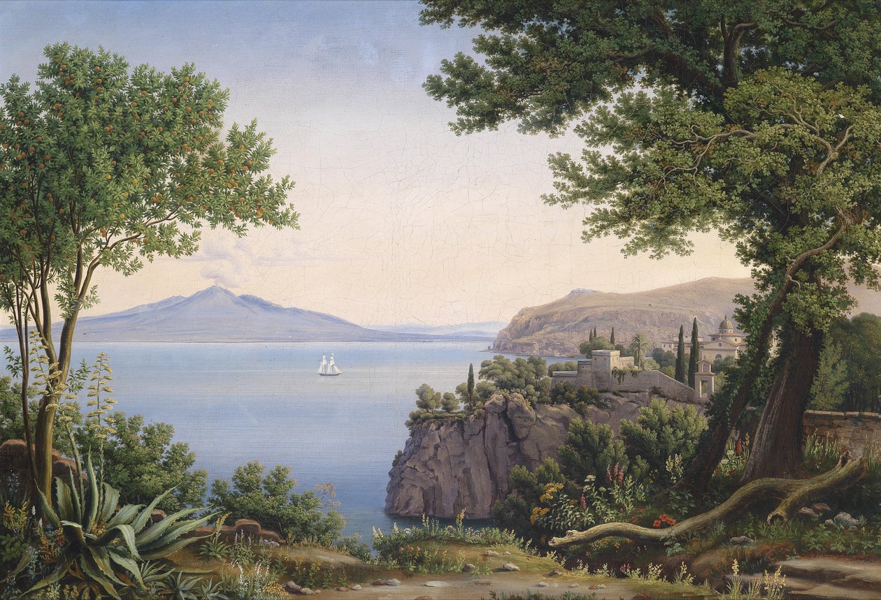 Kilátás a Vezúvra alkotó: Carl Ludwig Rundt