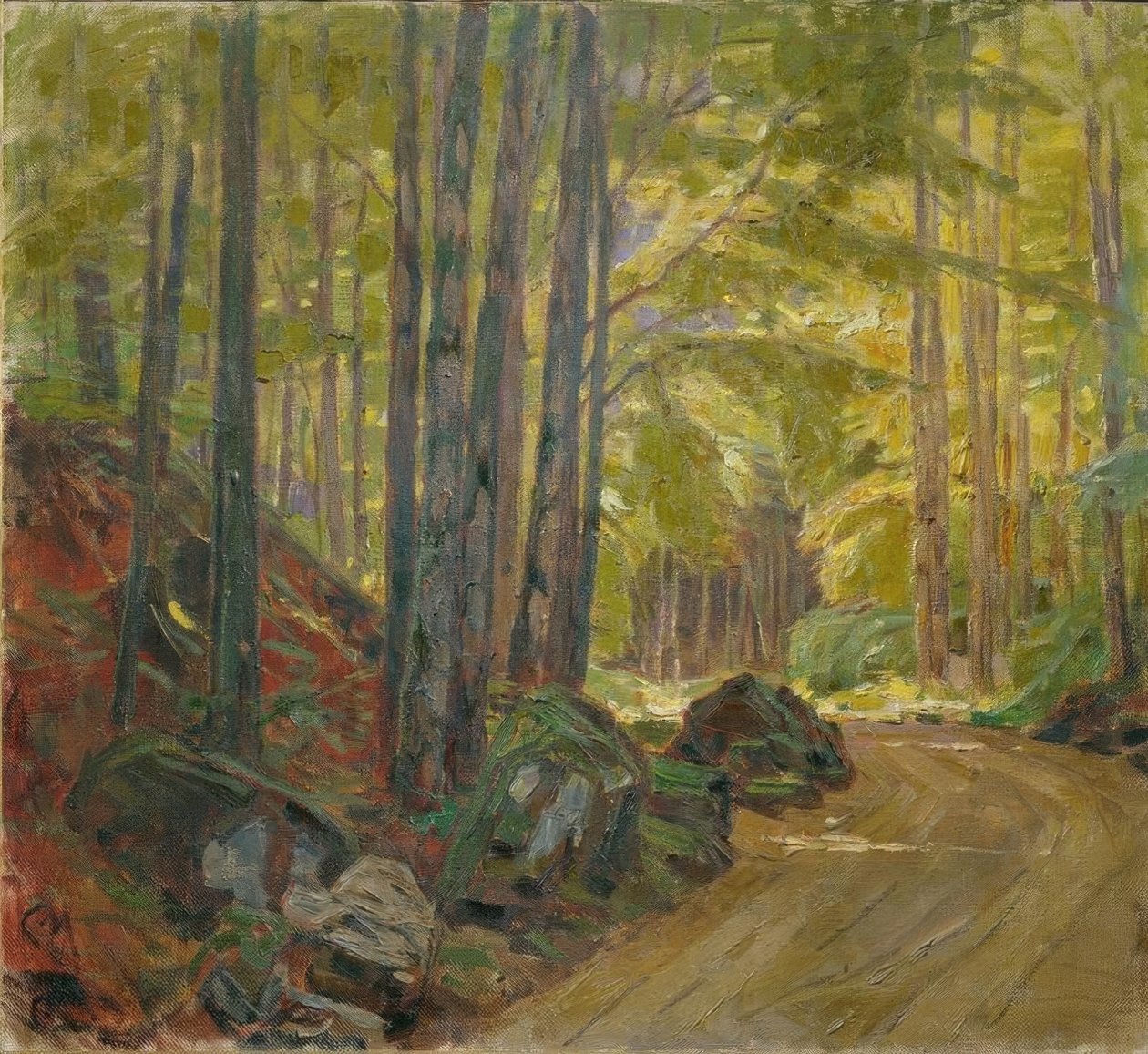 Erdei út Schärfling közelében alkotó: Carl Moll