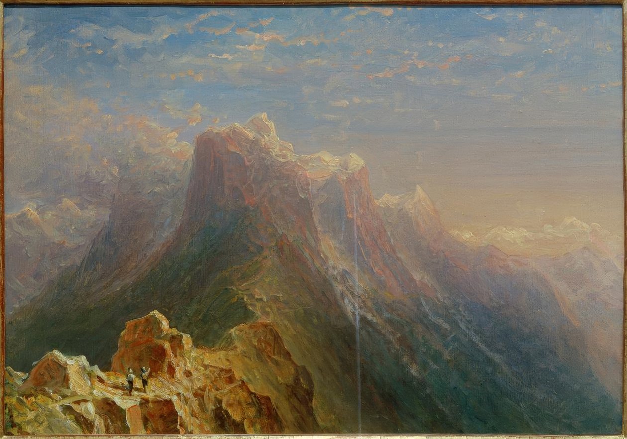 C. Morgenstern, magashegyi táj (Gemmipass (?)) alkotó: Carl Morgenstern