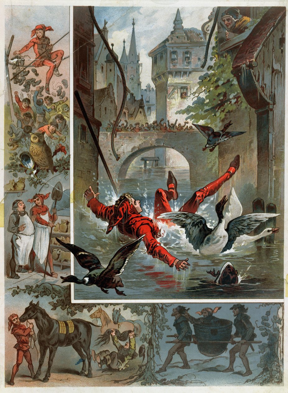 Illusztráció a Till Eulenspiegel-történethez, Richard Strauss (1864-1949) c.1860-80 alkotó: Carl Offterdinger