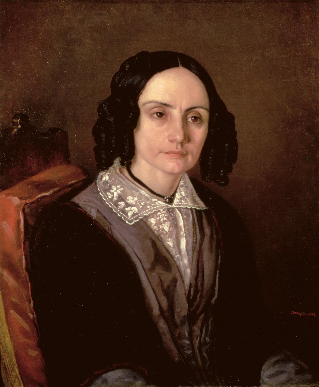 Mária Volkonskaja grófnő (1805-63) portréja 1848 alkotó: Carl Peter Mazer