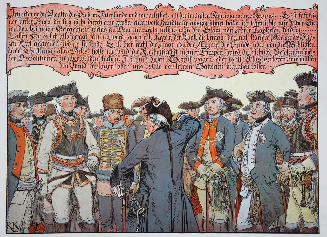 A Leuthen-i csata előtt, 1757. december 3 alkotó: Carl Röchling
