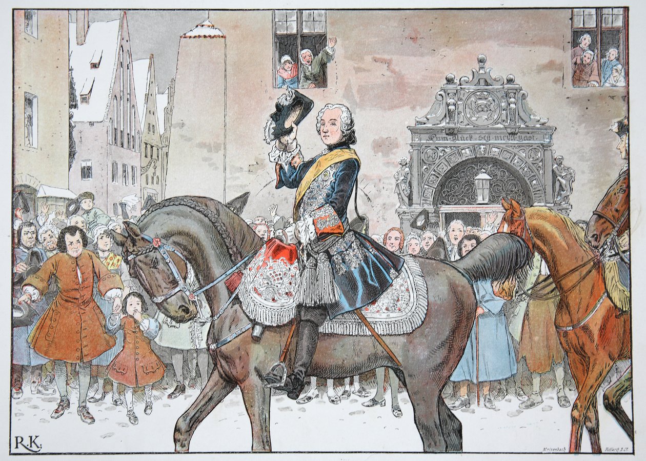 A porosz király gyűjteménye Breslauban, 1741. január 3 alkotó: Carl Röchling