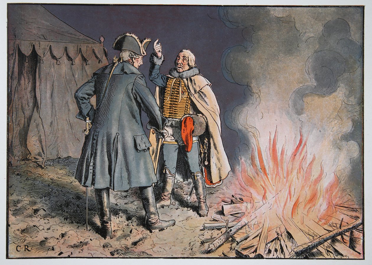 Bunzelwitz táborában, 1761. szept alkotó: Carl Röchling
