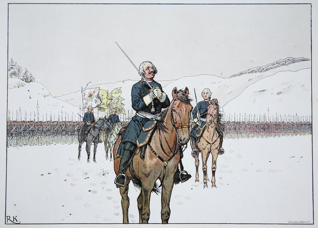 A kesselsdorfi csata öreg Dessauerének imája, 1745. december 15. alkotó: Carl Röchling
