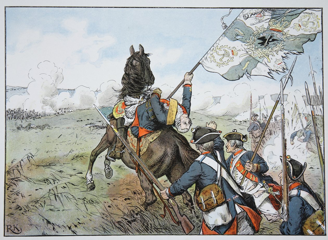 Schwerin hősi halála Prágában, 1757. május 6-án alkotó: Carl Röchling
