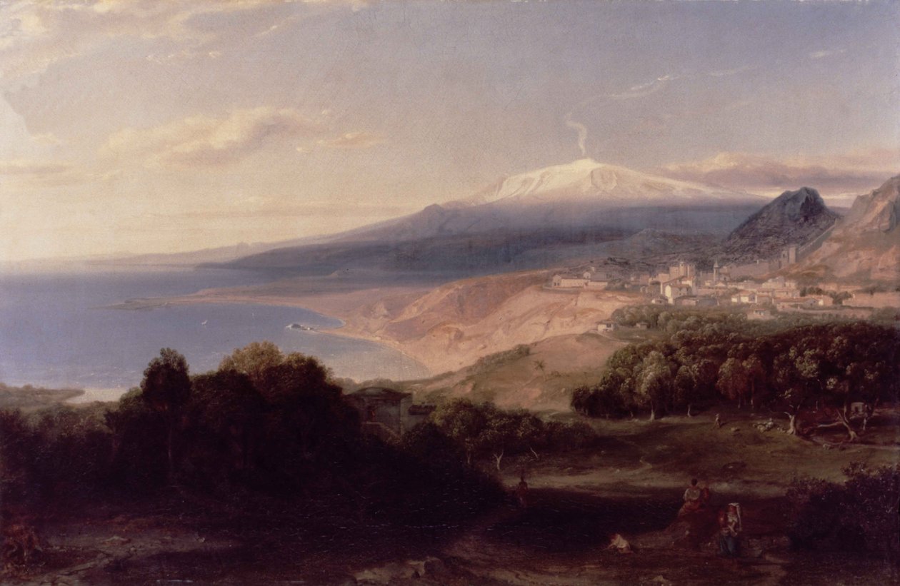 Taormina és az Etna, 1840 körül alkotó: Carl Rottmann