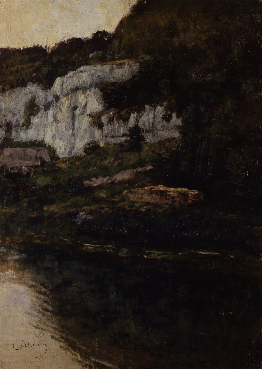 Felsabhang bei Saut de Doubs II alkotó: Carl Schuch