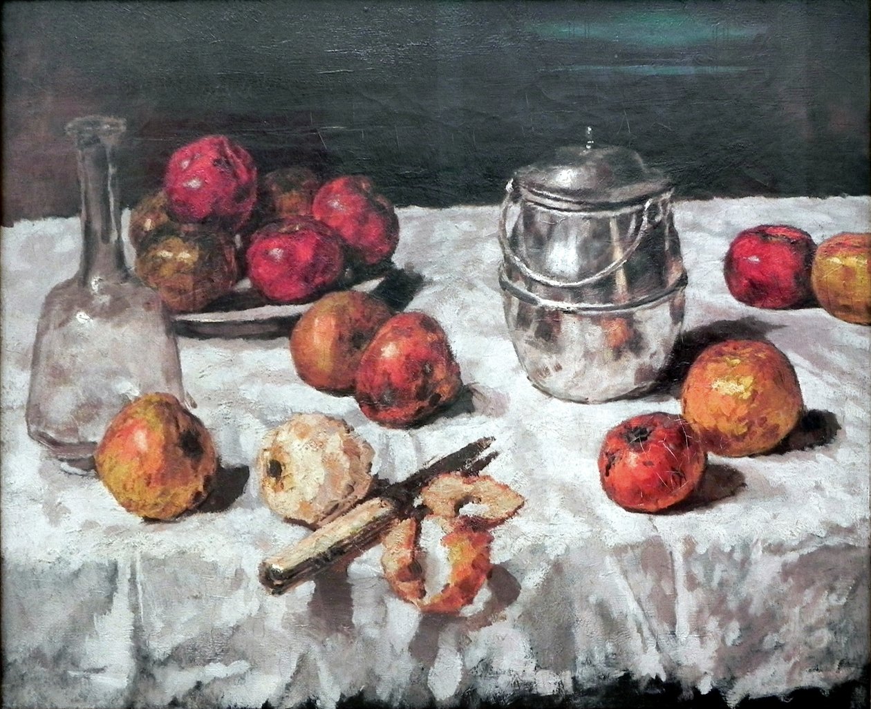 Csendélet almával alkotó: Carl Schuch