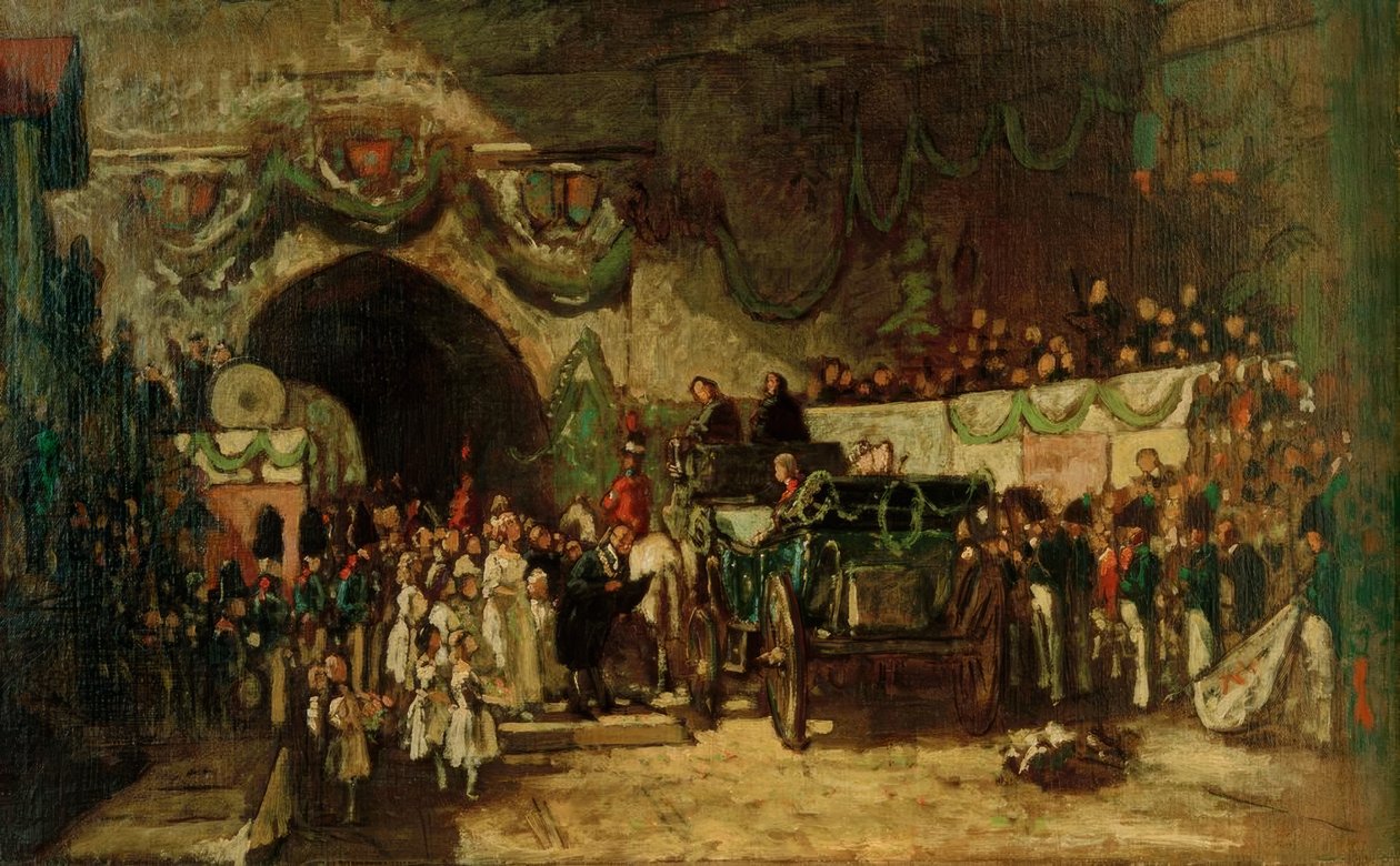 Derűs Ankunft alkotó: Carl Spitzweg