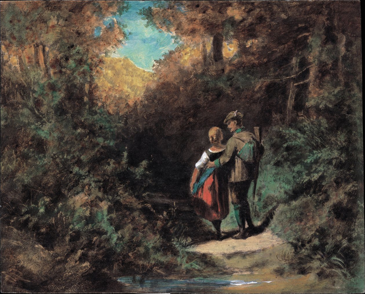 Stalking, 1865-70 alkotó: Carl Spitzweg
