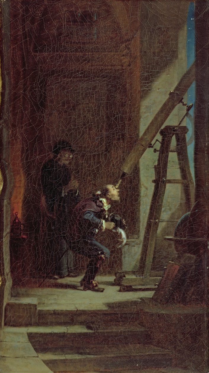 A csillagnéző, 1863 körül alkotó: Carl Spitzweg