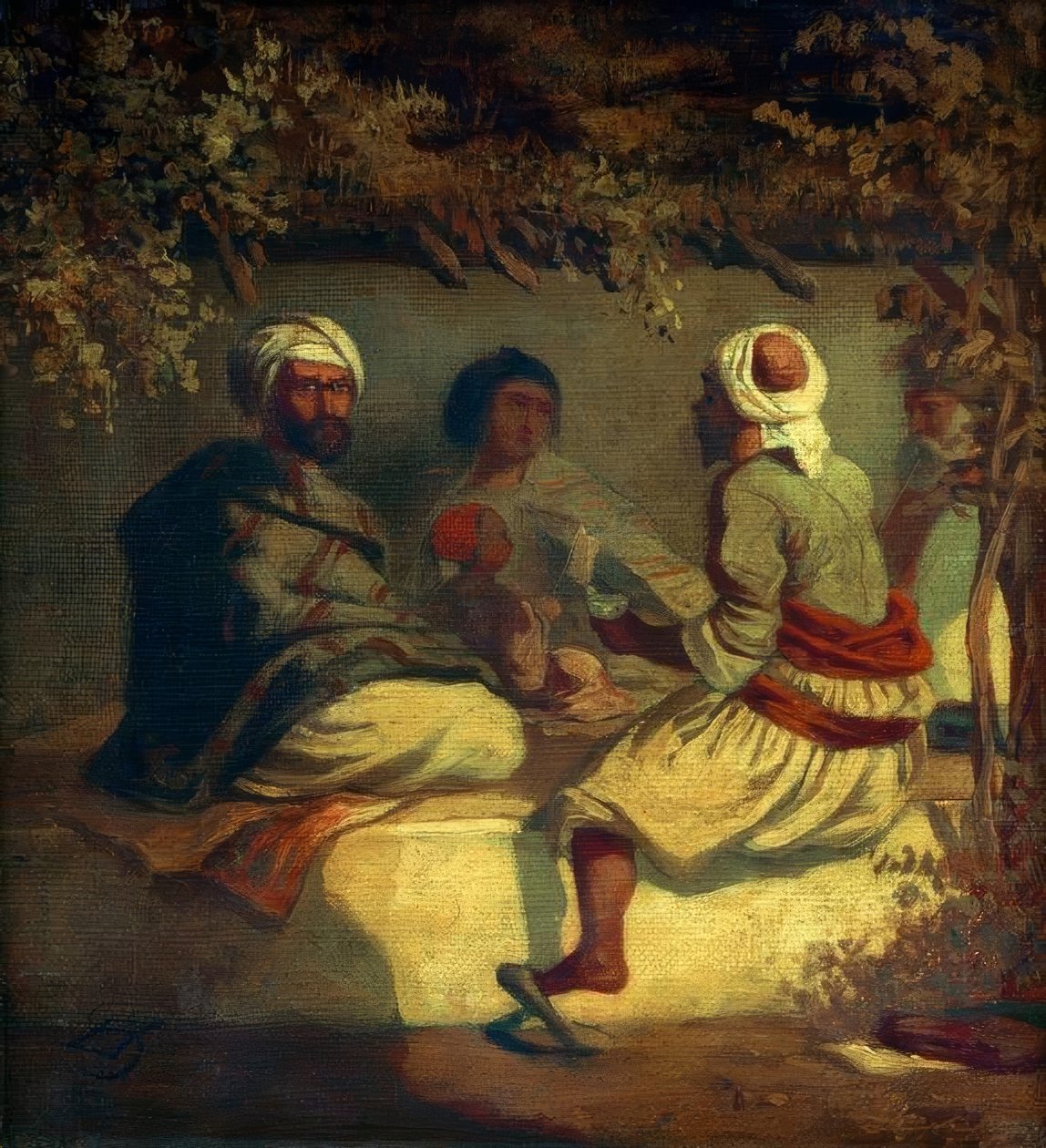 Törökök egy lugasban alkotó: Carl Spitzweg