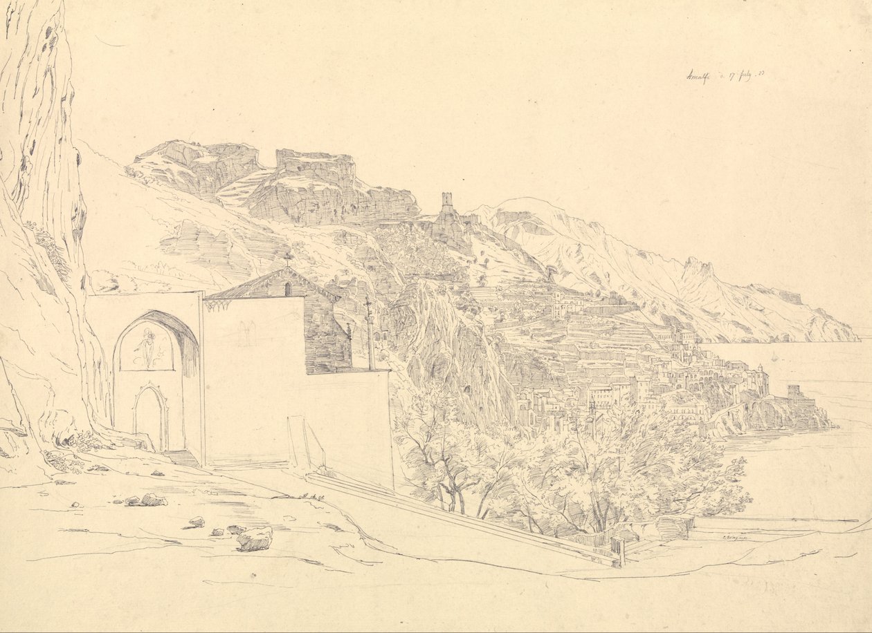 Amalfi kilátása alkotó: Carl Ernst Ludwig Wagner