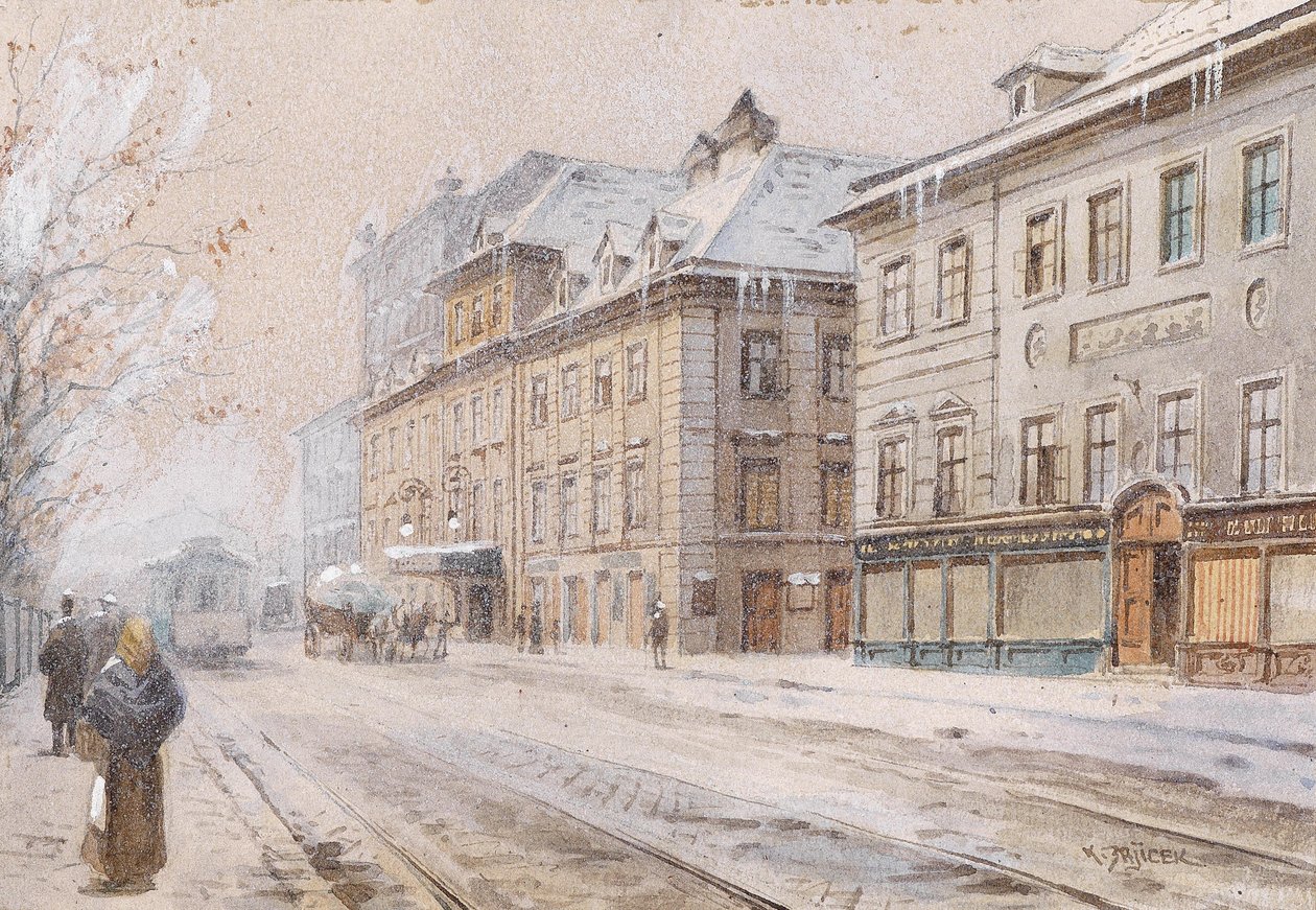 The Theater an der Wien télen alkotó: Carl Wenzel Zajicek