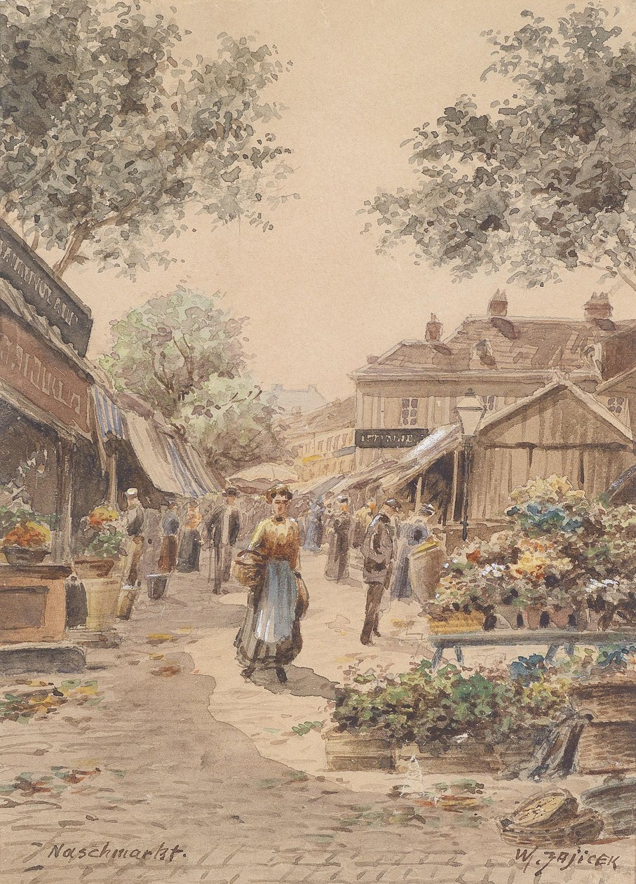Motívum a Naschmarkt -on alkotó: Carl Wenzel Zajicek