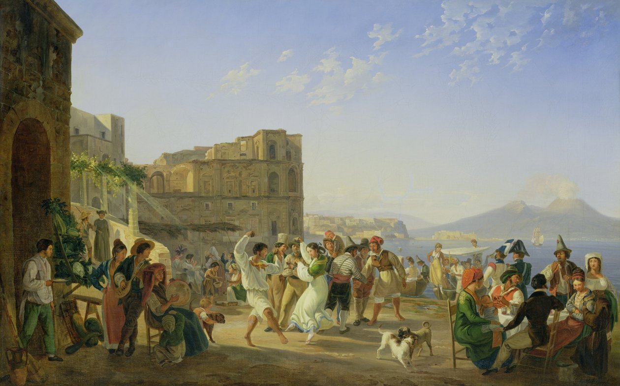 Olasz tánc, Nápoly, 1836 alkotó: Carl Wilhelm Goetzloff