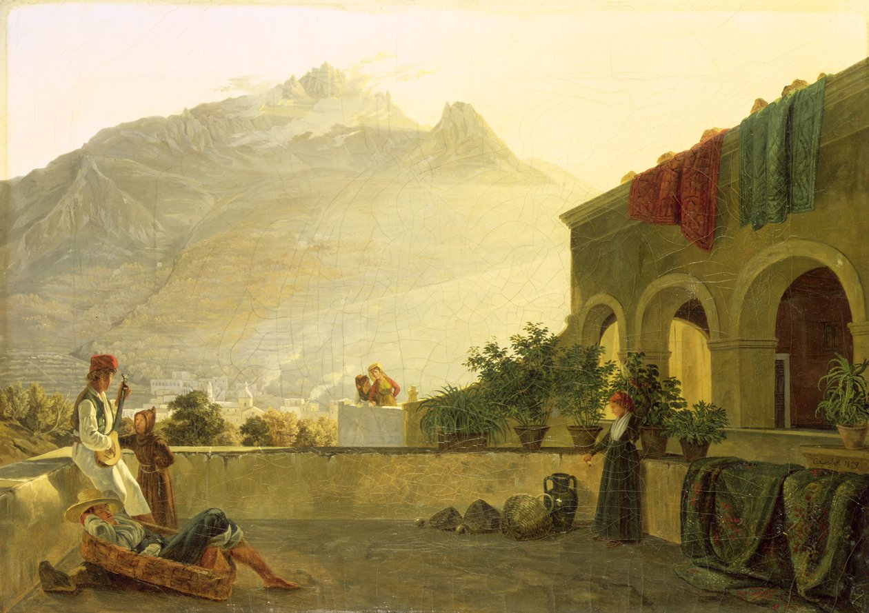 The Sentry on Ischia, 1829 alkotó: Carl Wilhelm Goetzloff