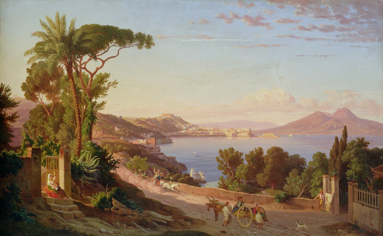 Kilátás Nápolyra alkotó: Carl Wilhelm Goetzloff