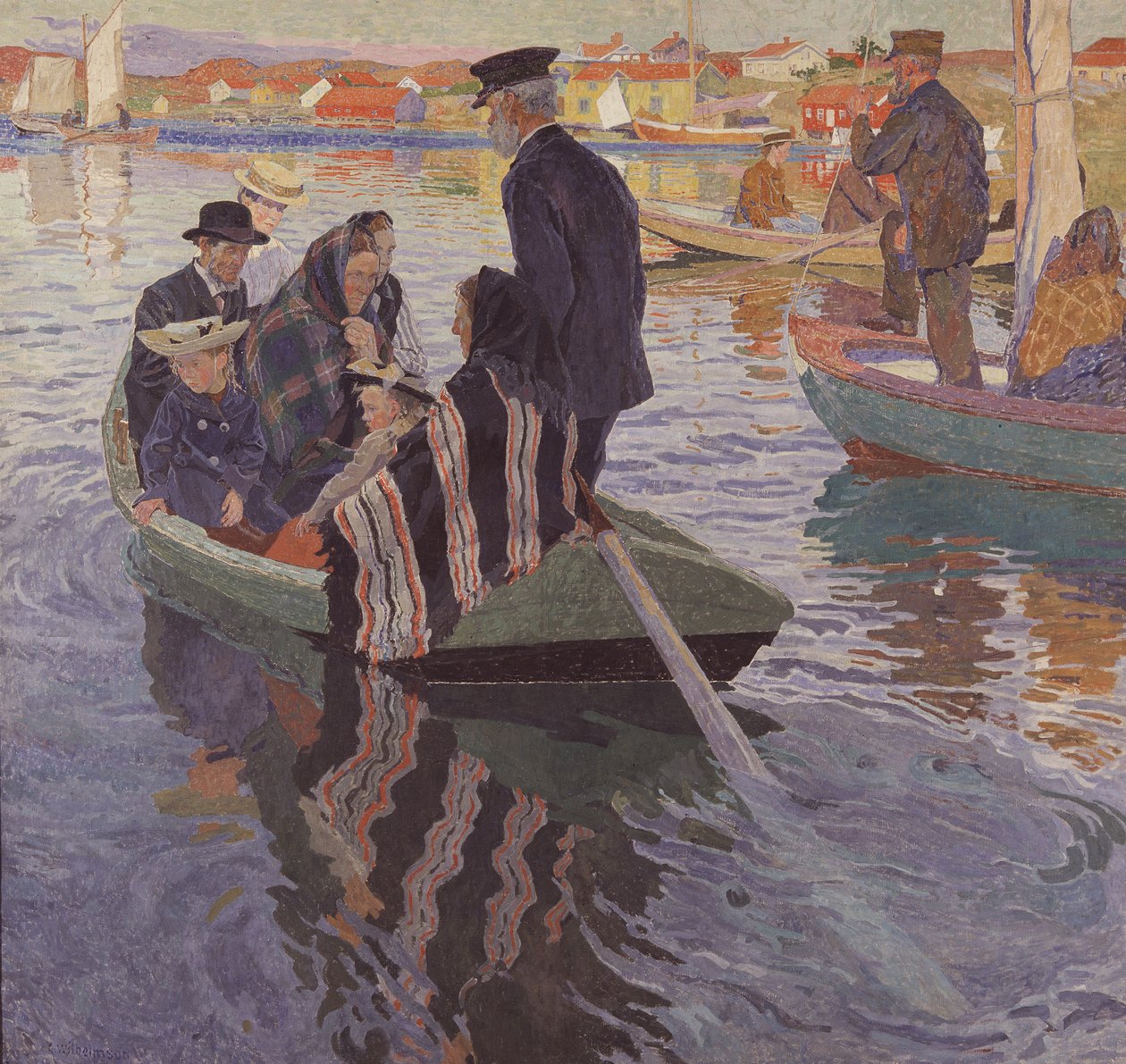 Templomba járók egy csónakban alkotó: Carl Wilhelm Wilhelmson