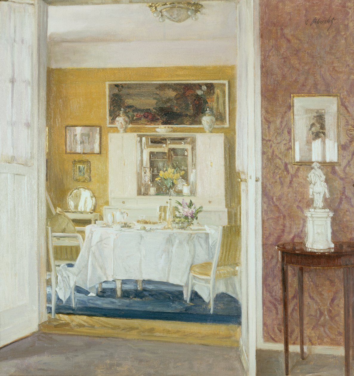 The Breakfast Room (olaj, vászon) alkotó: Carl Albrecht