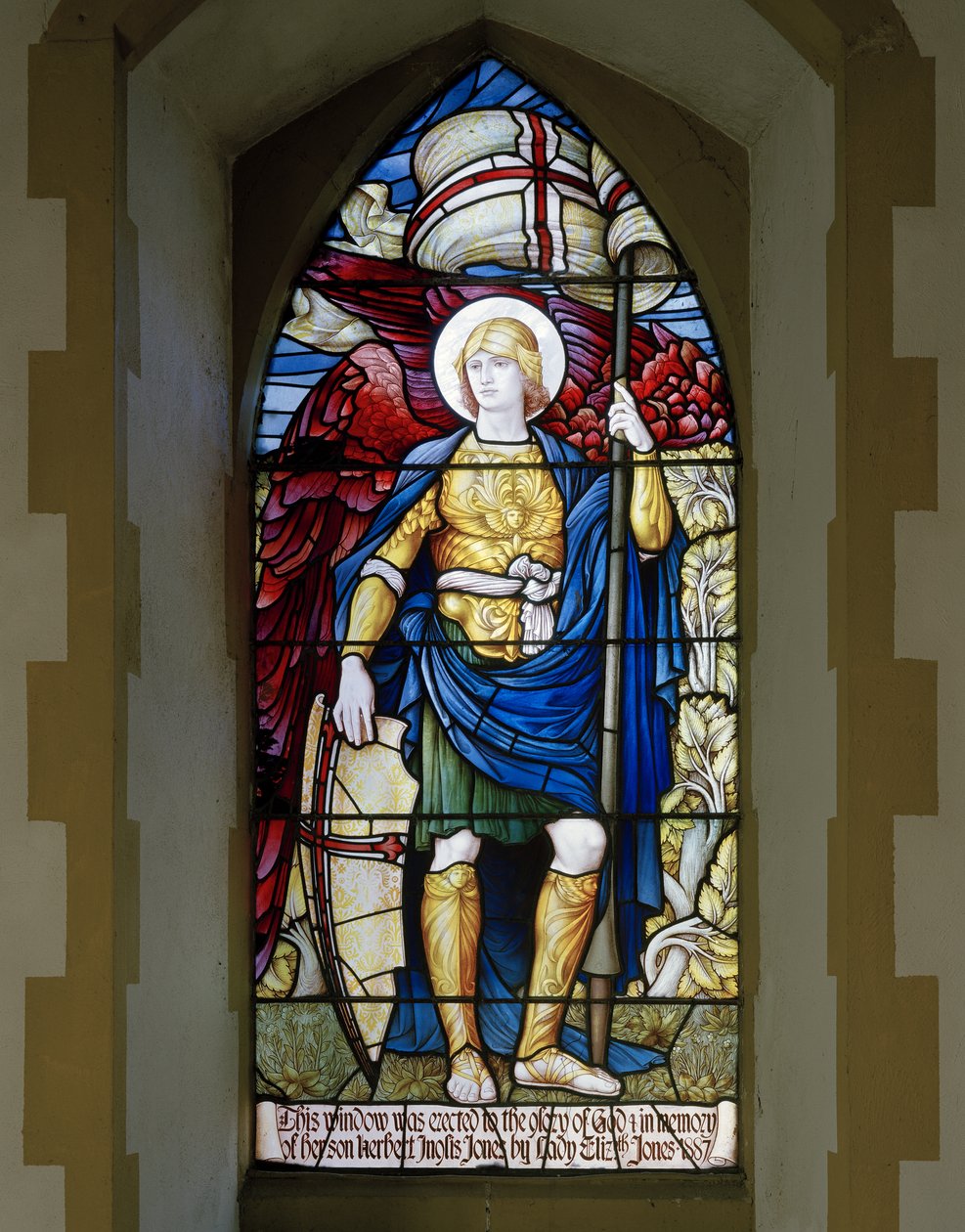 Betws Bledrws, St Bledrws, Shrigley & Hunt (1873-1982), Carl Almquist, St Michael, 1887 alkotó: Carl Almquist