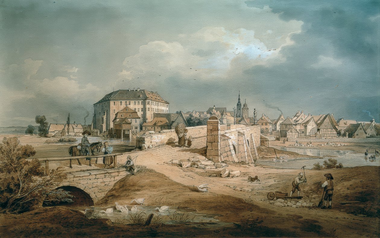 Az Aisch-híd Höchstadtba alkotó: Carl August Lebschee