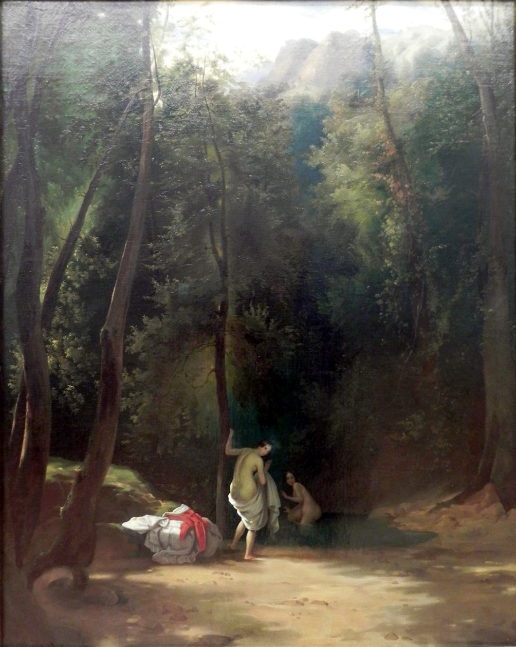 Carl Blechen Fürdőző lányok a parkban alkotó: Carl Blechen