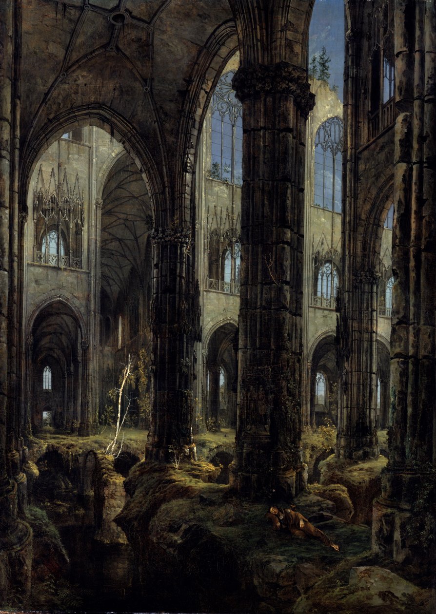 Gótikus templomromok, 1826 alkotó: Carl Blechen