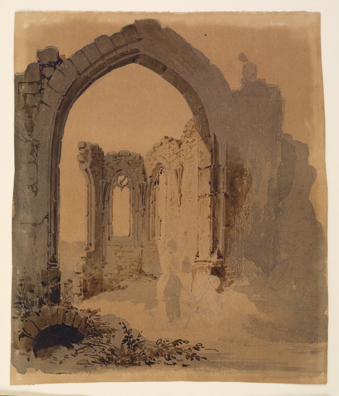 Gótikus templomrom két nővel alkotó: Carl Blechen