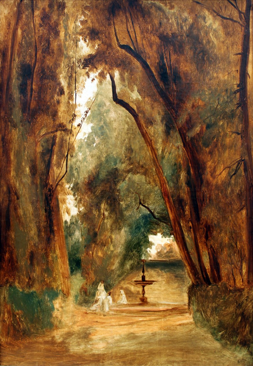 Villa Borghese parkja alkotó: Carl Blechen