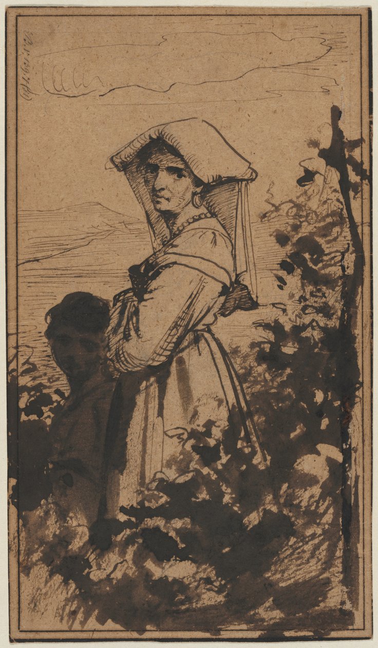 Álló nő és gyermek alkotó: Carl Bloch (Danish