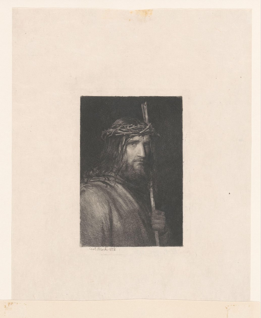 Krisztus töviskoronával (Fájdalmak embere) alkotó: Carl Bloch