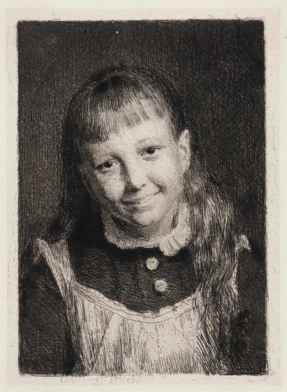 Dán: A nevető lány. Ida Alma Bloch portréja alkotó: Carl Bloch