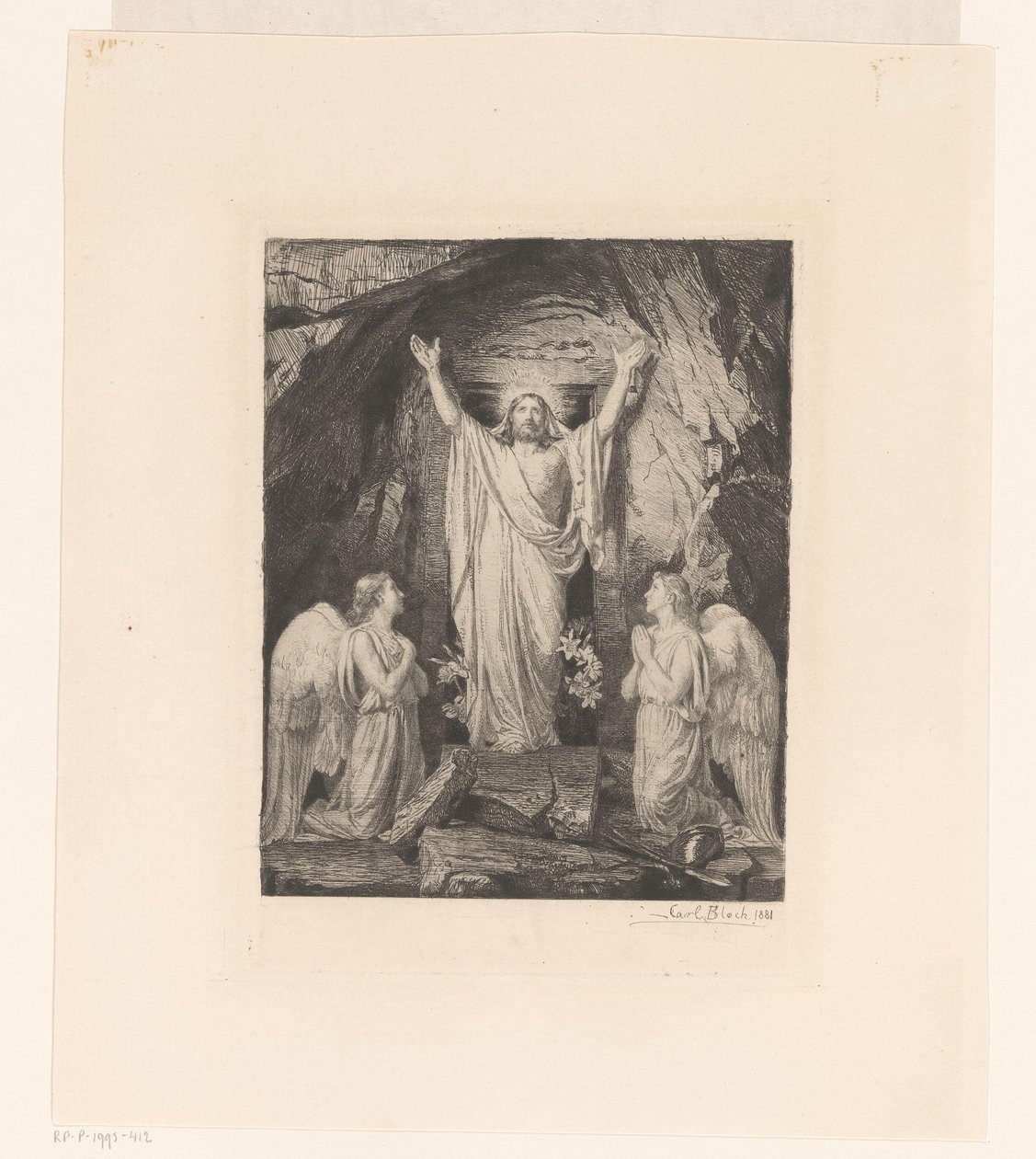 Krisztus feltámadása alkotó: Carl Bloch