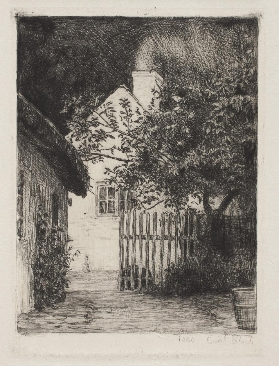 A két ház és a gyümölcsfa alkotó: Carl Bloch