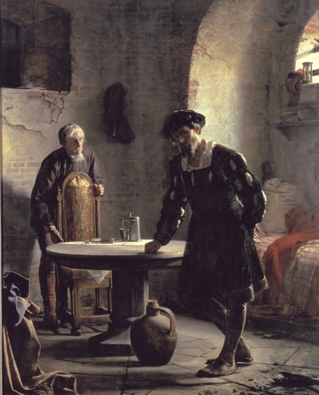 II. keresztény király a börtönben alkotó: Carl Bloch