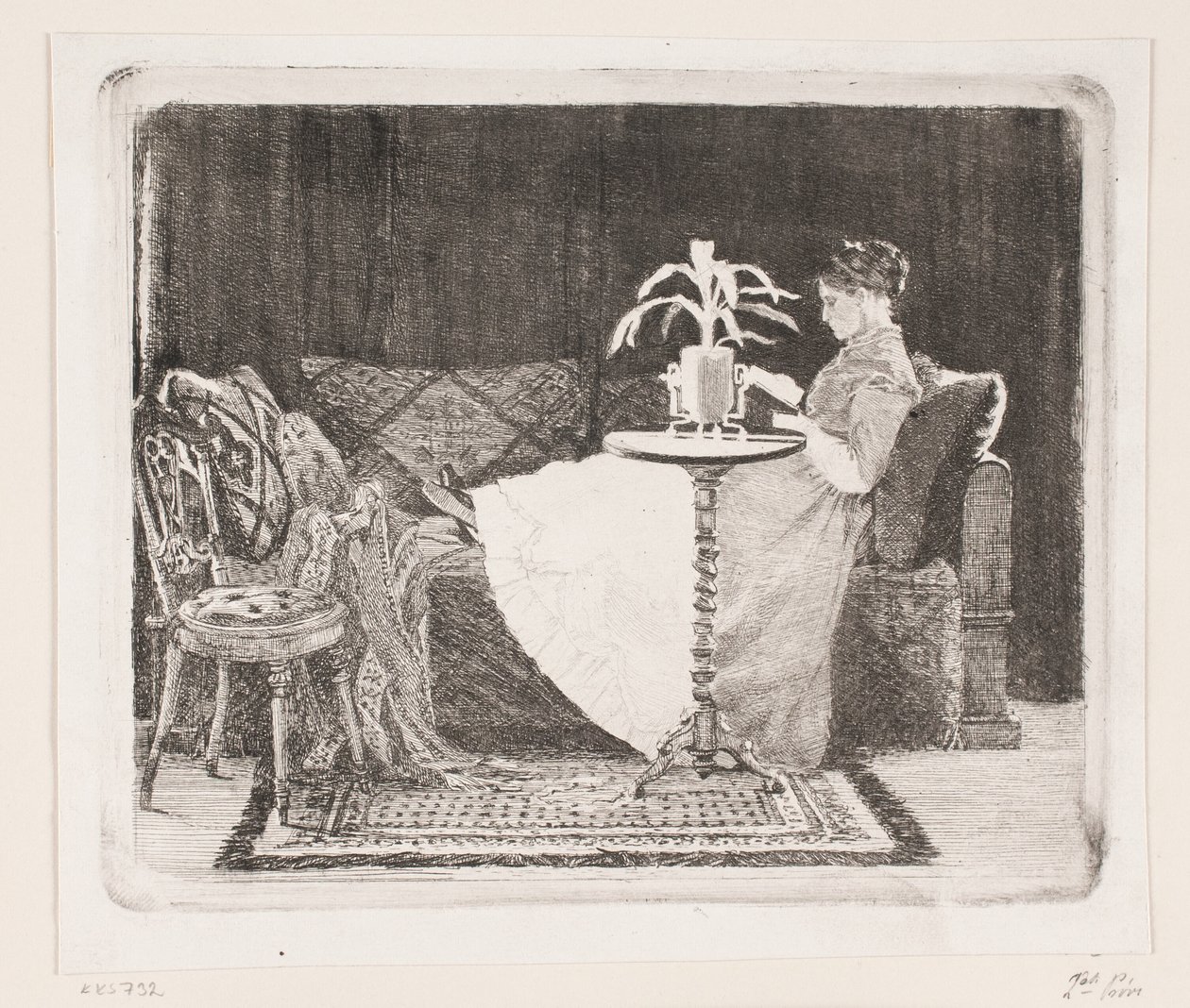 Olvasó hölgy alkotó: Carl Bloch