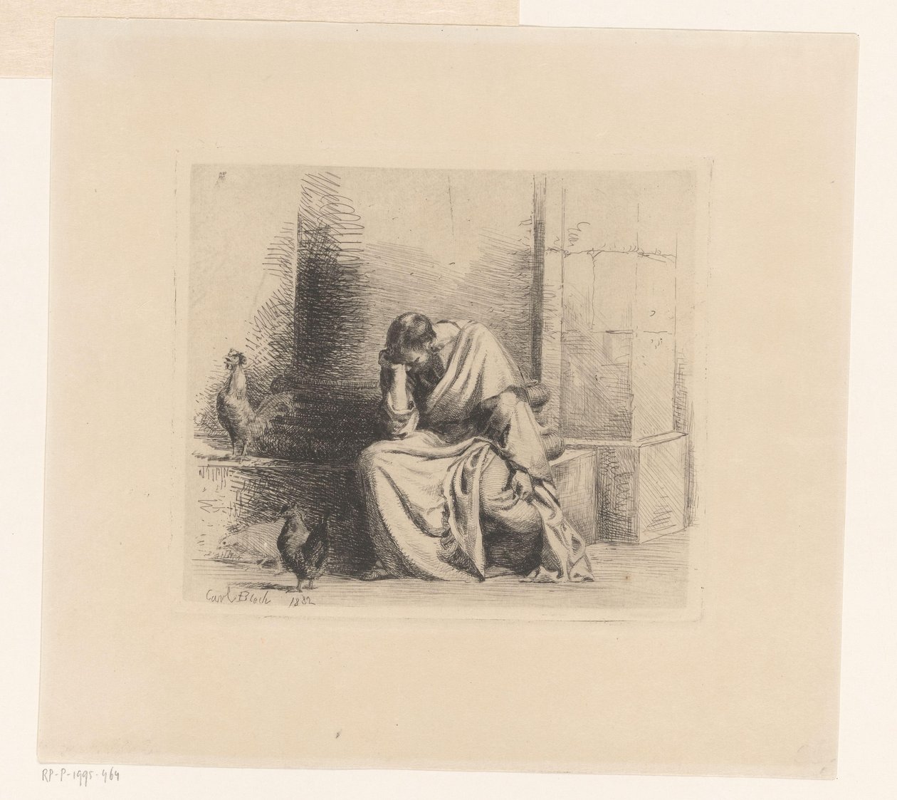 Péter kukorékoló kakassal alkotó: Carl Bloch
