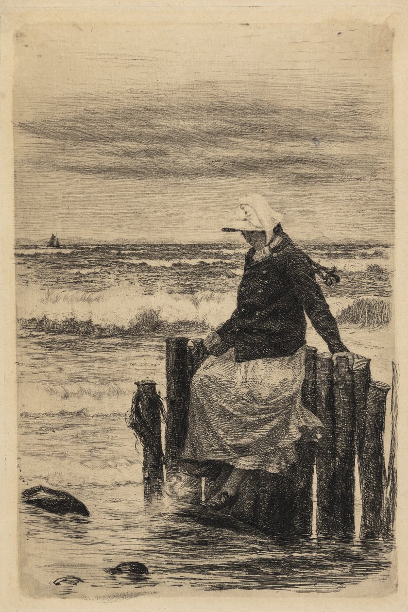 A lány a sáncnál alkotó: Carl Bloch