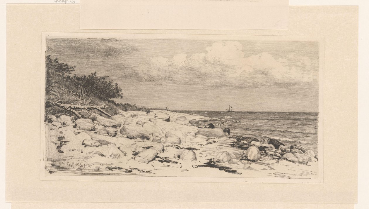 Kavicsos strand, a tenger mellett alkotó: Carl Bloch