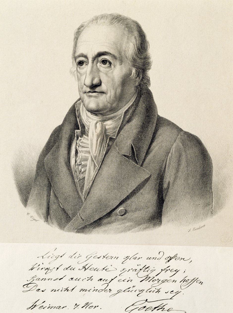 Johann Wolfgang von Goethe arcképe (Frankfurt alkotó: Carl Christian Vogel von Vogelstein
