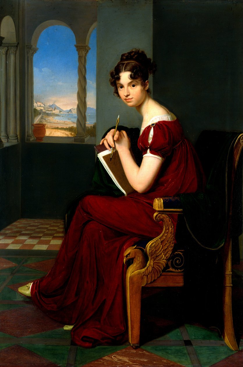 Fiatal hölgy rajzeszközökkel, 1816 alkotó: Carl Christian Vogel von Vogelstein