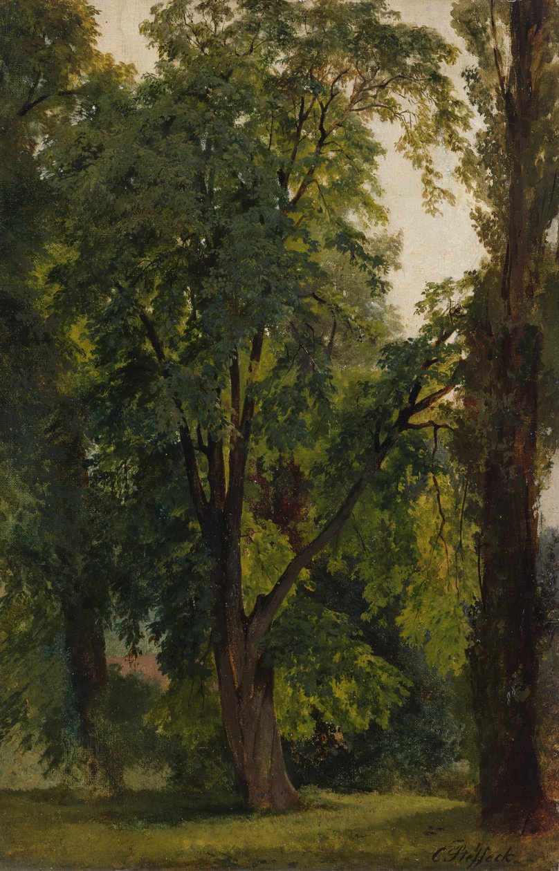 Fa Konigs Wusterhausenben (olaj, vászon, kartonra fektetve) alkotó: Carl Constantin Steffeck