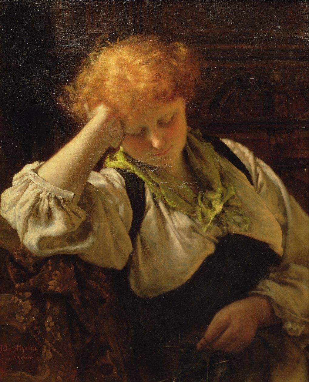 Délutáni szunyókálás (olaj, vászon) alkotó: Carl Diethelm Meyer