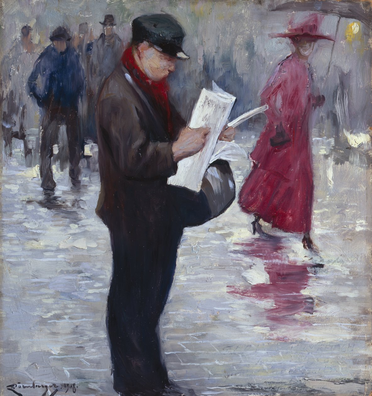 Újságárus alkotó: Carl Doernberger