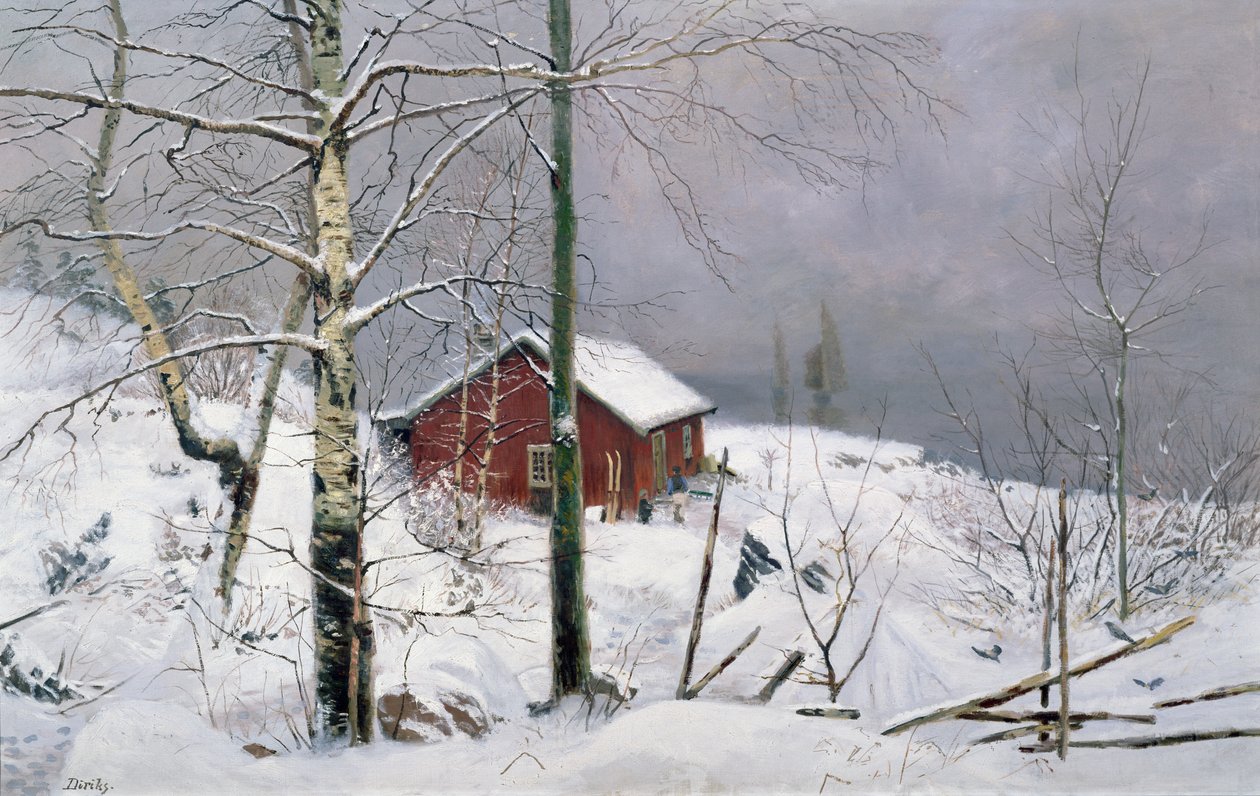 Egy kisbirtok (olaj, vászon) alkotó: Carl Edvard Diriks
