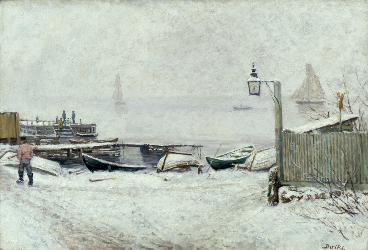Decemberi nap Drøbakban alkotó: Carl Edvard Diriks